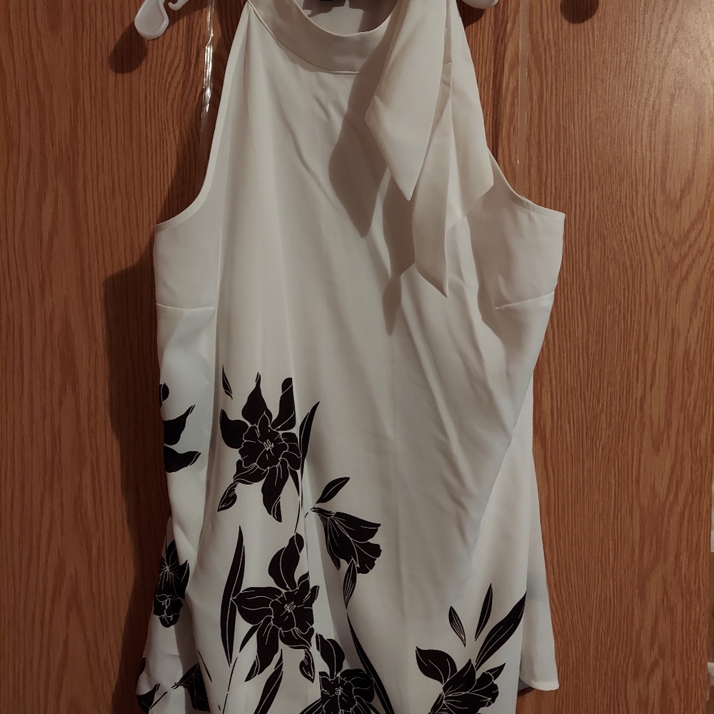 One shoulder tie blouse